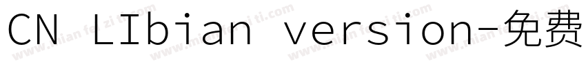 CN LIbian version字体转换